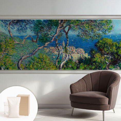 Papier peint intissé pour salon chambre à coucher peint imprimé pour mur - Colle incluse gratuite Vues méditerranéennes 250x104 cm (1/5)