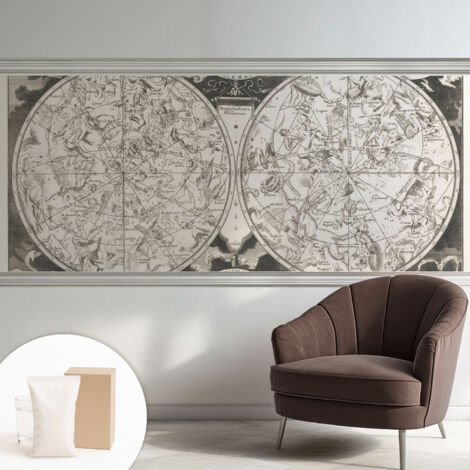 Papier peint intissé décoratif pour salon chambre et cuisine Facile à poser avec colle Carte stellaire 250x104 cm (1/5)