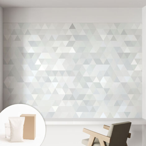 Papier peint intissé avec imprimé pour décoration intérieure pour rénovation a motif - Colle incluse gratuite Motif gris 152x104 cm (1/5)