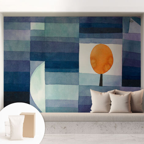 Papier peint intissé décoratif pour salon chambre et cuisine Facile à poser avec colle Arbre abstrait 208x146 cm (1/5)