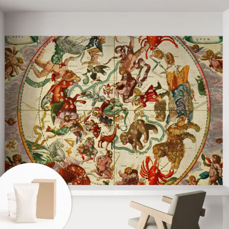 Papier peint intissé décoratif pour salon chambre et cuisine Facile à poser avec colle Compositions stellaires 152x104 cm (1/5)