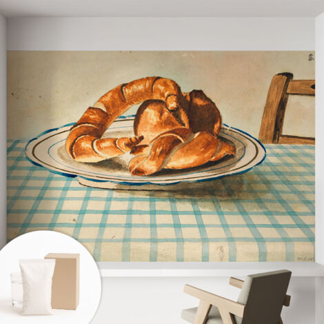 Papier peint intissé avec imprimé pour décoration intérieure pour rénovation a motif - Colle incluse gratuite Pâtisseries 152x104 cm (1/5)