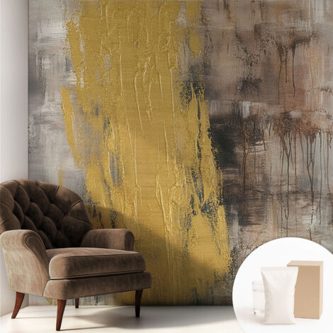 Papier peint intissé avec imprimé pour décoration intérieure pour rénovation a motif - Colle incluse gratuite Vision abstraite 250x250 cm (1/5)