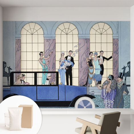 Papier peint décoratif avec colle pour salon, chambre à coucher et bureau – Design moderne et facile à poser Art déco 152x104 cm (1/5)