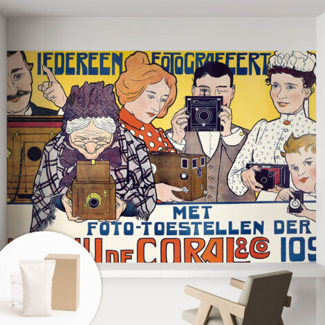 Papier peint intissé décoratif pour salon chambre et cuisine Facile à poser avec colle Passion pour la photographie 152x104 cm (1/5)