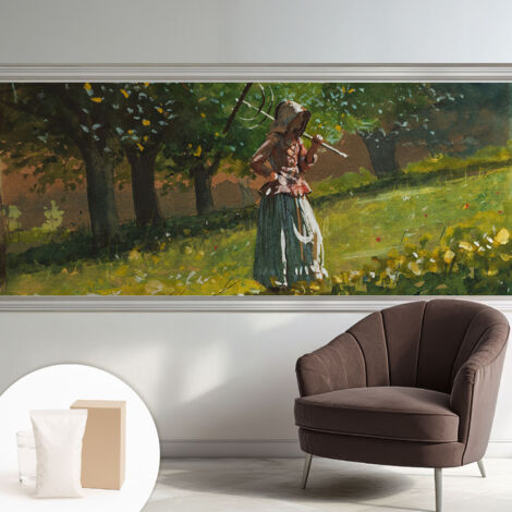 Papier peint intissé mural classique avec imprimé motifs décoratifs design élégant non‑tissé Après-midi d'automne 250x104 cm (1/5)