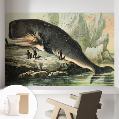 Papier peint intissé décoratif pour salon chambre et cuisine Facile à poser avec colle La grandeur de la mer 104x70 cm (1/5)