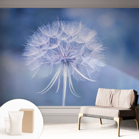 Papier peint intissé avec imprimé pour décoration intérieure pour rénovation a motif - Colle incluse gratuite Délice bleu 312x219 cm (1/5)