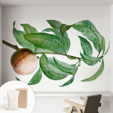 Papier peint décoratif avec colle pour salon, chambre à coucher et bureau – Design moderne et facile à poser Pêche mûre 152x104 cm (1/5)