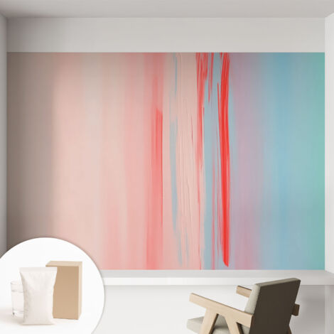 Papier peint intissé mural pour salon chambre à coucher tendance et originale - Colle incluse gratuite Couleurs harmonieuses 152x104 cm (1/5)