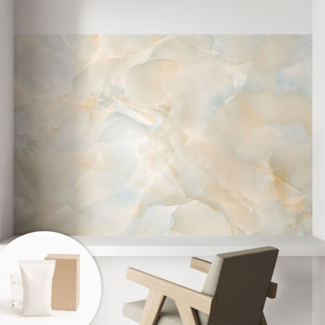 Papier peint intissé décoratif pour salon chambre et cuisine Facile à poser avec colle Abstraction subtile 104x70 cm (1/5)