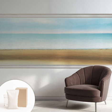 Papier peint intissé avec imprimé pour décoration intérieure pour rénovation a motif - Colle incluse gratuite Paysage côtier 250x104 cm (1/5)