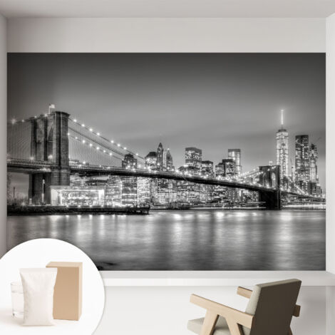 Papier peint intissé avec imprimé pour décoration intérieure pour rénovation a motif - Colle incluse gratuite Pont métropolitain 152x104 cm (1/5)