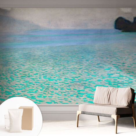 Papier peint intissé décoratif avec motifs pour salon et chambre a motif - Colle incluse gratuite Eau turquoise 312x219 cm (1/5)