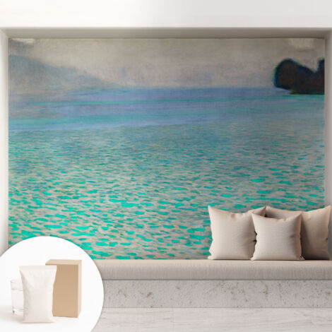 Papier peint intissé décoratif avec motifs pour salon et chambre a motif - Colle incluse gratuite Eau turquoise 208x146 cm (1/5)