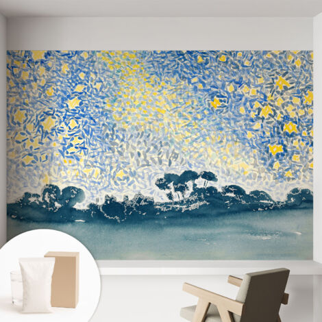 Papier peint intissé décoratif pour salon chambre et cuisine Facile à poser avec colle Abstraction stellaire 152x104 cm (1/5)