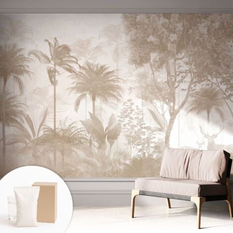 Papier peint intissé avec imprimé installation simple qualité excellente sans désordre - Colle incluse gratuite Paysage tropical 312x219 cm