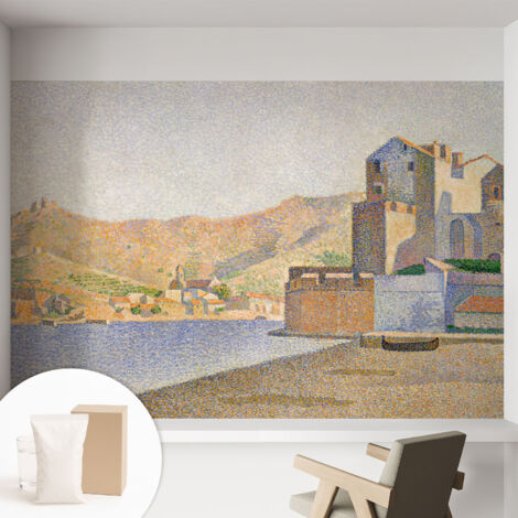 Papier peint intissé avec imprimé pour cuisine facile à appliquer pour mur pour salon a motif - Colle incluse gratuite Port d'été 152x104 cm (1/5)