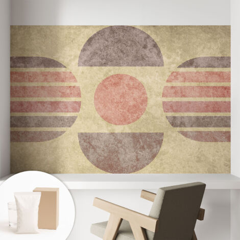 Papier peint intissé mural avec imprimé motifs uniques apparence moderne - Colle incluse gratuite Formes géométriques 104x70 cm (1/5)