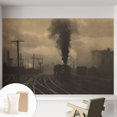 Papier peint intissé décoratif pour salon chambre et cuisine Facile à poser avec colle Paysage industriel 152x104 cm (1/5)