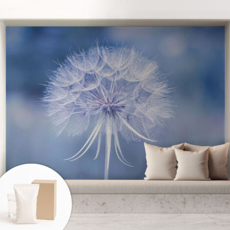 Papier peint intissé avec imprimé pour décoration intérieure pour rénovation a motif - Colle incluse gratuite Délice bleu 208x146 cm (1/5)