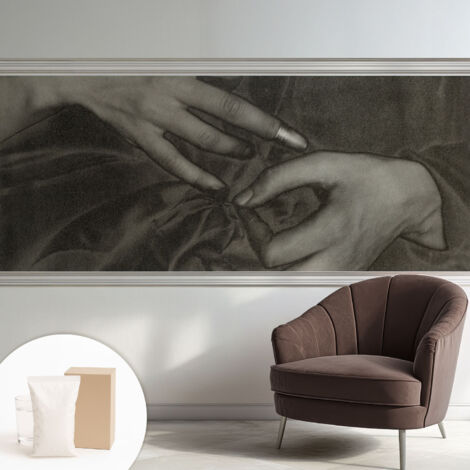 Papier peint intissé avec imprimé pour décoration intérieure pour rénovation a motif - Colle incluse gratuite Matière des mains 250x104 cm (1/5)