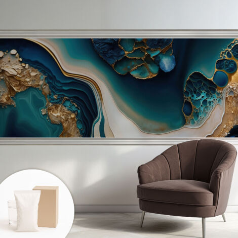 Papier peint décoratif avec colle pour salon, chambre à coucher et bureau – Design moderne et facile à poser Abstrait coloré 250x104 cm (1/5)