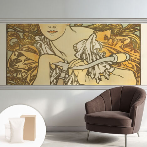 Papier peint intissé décoratif pour salon chambre et cuisine Facile à poser avec colle Élégance printanière 250x104 cm (1/5)