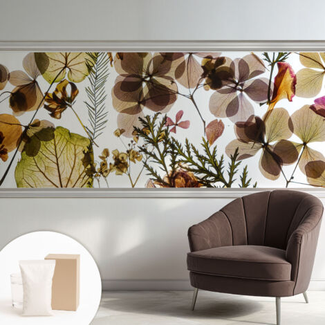 Papier peint intissé décoratif pour salon chambre et cuisine Facile à poser avec colle Composition naturelle 250x104 cm (1/5)