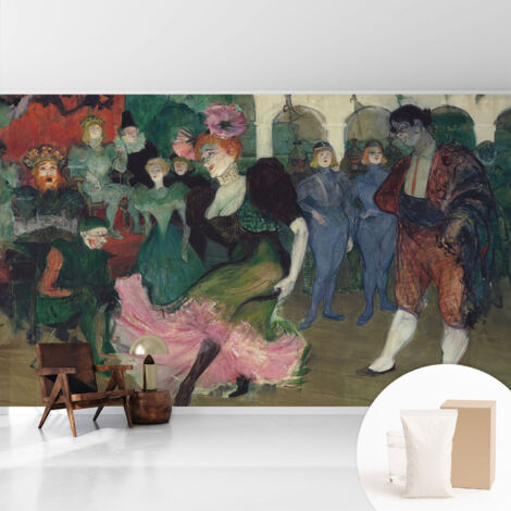 Papier peint intissé décoratif pour salon chambre et cuisine Facile à poser avec colle Danse de bal 416x254 cm (1/5)