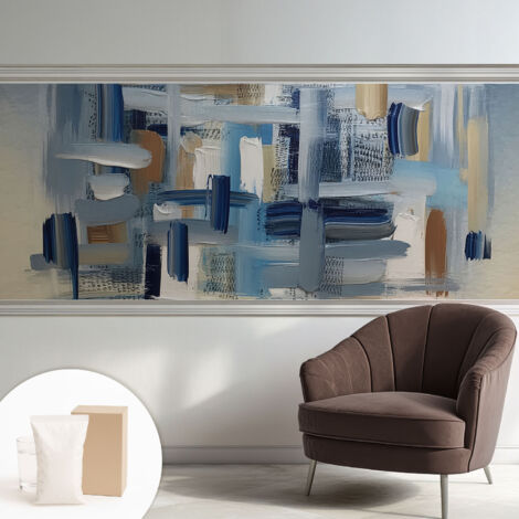 Papier peint intissé classique moderne pour salon et chambre à coucher Décoration rapide avec colle Pinceaux abstraits 250x104 cm (1/5)