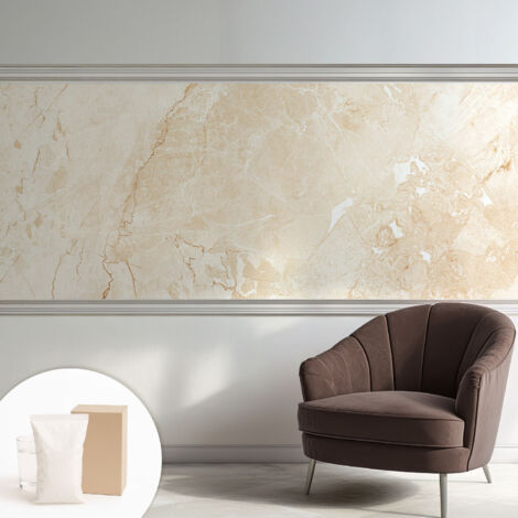Papier peint intissé mural pour salon chambre à coucher tendance et originale - Colle incluse gratuite Pierre naturelle 250x104 cm (1/5)