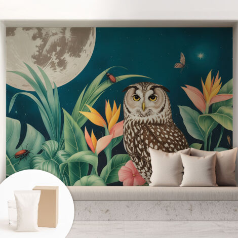 Papier peint avec colle pour décoration moderne de salon chambre à coucher cuisine et bureau Facile Safari lunaire 208x146 cm (1/5)