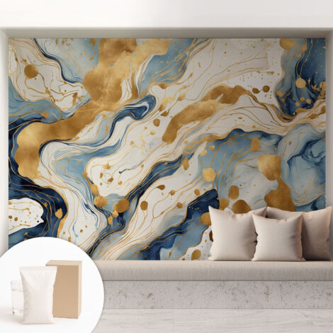 Papier peint intissé avec imprimé pour décoration intérieure pour rénovation a motif - Colle incluse gratuite Élégance abstraite 208x146 cm (1/5)