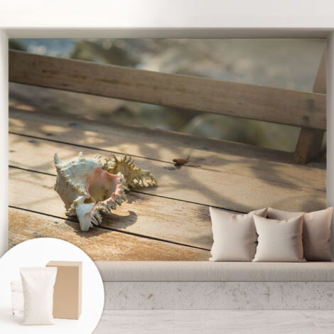 Papier peint intissé avec imprimé pour décoration intérieure pour rénovation a motif - Colle incluse gratuite Scène apaisante 208x146 cm (1/5)
