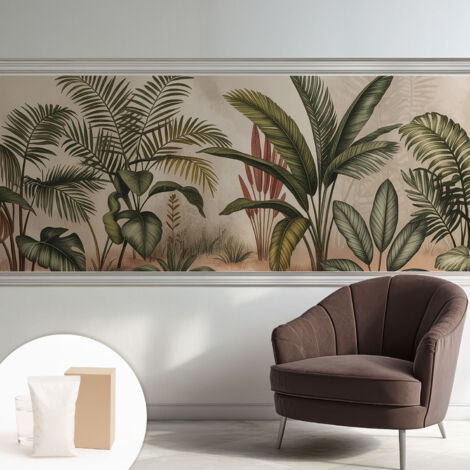 Papier peint intissé décoratif avec motifs pour salon et chambre a motif - Colle incluse gratuite Motif végétal 250x104 cm (1/5)