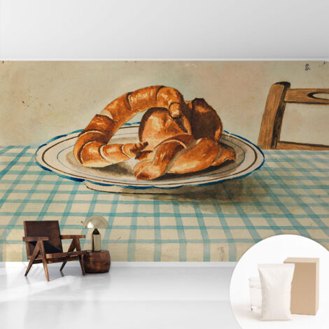 Papier peint intissé avec imprimé pour décoration intérieure pour rénovation a motif - Colle incluse gratuite Pâtisseries 416x254 cm (1/5)