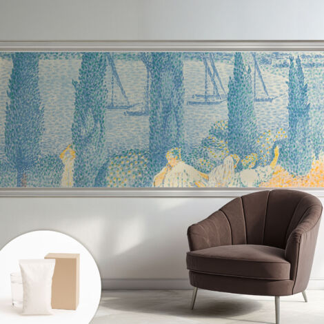 Papier peint intissé décoratif pour salon chambre et cuisine Facile à poser avec colle Journée de farniente 250x104 cm (1/5)