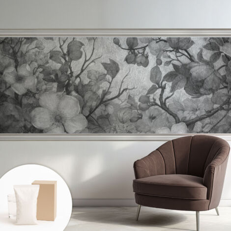 Papier peint intissé décoratif pour salon chambre et cuisine Facile à poser avec colle Fleur sur une branche 250x104 cm (1/5)