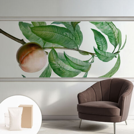 Papier peint décoratif avec colle pour salon, chambre à coucher et bureau – Design moderne et facile à poser Pêche mûre 250x104 cm (1/5)