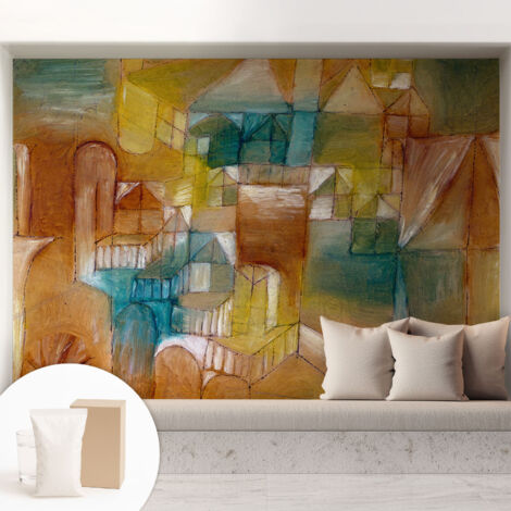 Papier peint intissé décoratif pour salon chambre et cuisine Facile à poser avec colle Structures géométriques 208x146 cm (1/5)