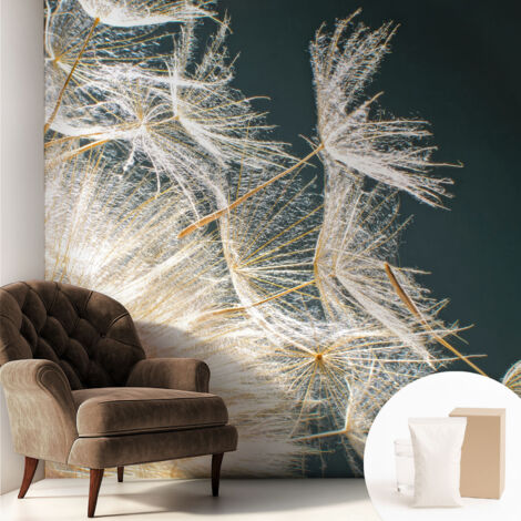 Papier peint intissé décoratif pour salon chambre et cuisine Facile à poser avec colle Pissenlit de légèreté 250x250 cm (1/5)
