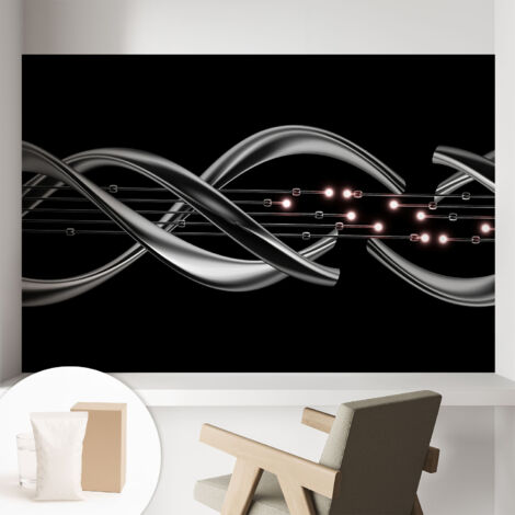 Papier peint intissé décoratif pour chambre et salon Design moderne à poser facilement - Colle incluse gratuite Motif tressé 104x70 cm (1/5)