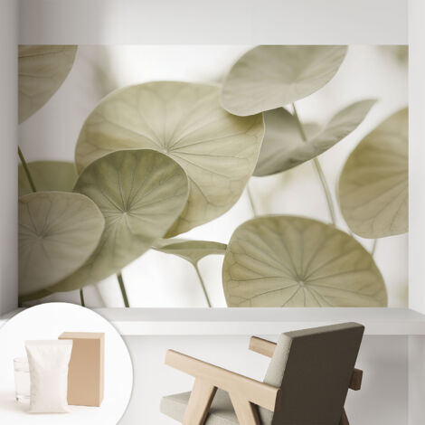 Papier peint intissé mural avec imprimé motifs uniques apparence moderne - Colle incluse gratuite Élégance naturelle 104x70 cm (1/5)