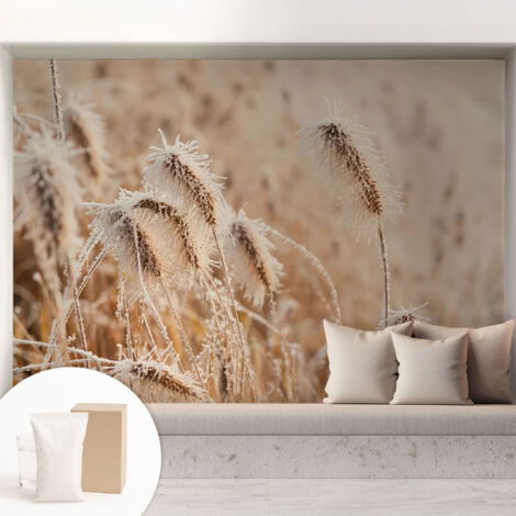 Papier peint intissé avec imprimé pour décoration intérieure pour rénovation a motif - Colle incluse gratuite Paysage hivernal 208x146 cm (1/5)