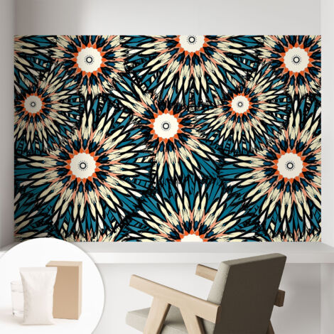 Papier peint intissé décoratif pour salon chambre et cuisine Facile à poser avec colle Énergie florale 104x70 cm (1/5)