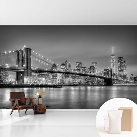 Papier peint intissé avec imprimé pour décoration intérieure pour rénovation a motif - Colle incluse gratuite Pont métropolitain 416x254 cm (1/5)