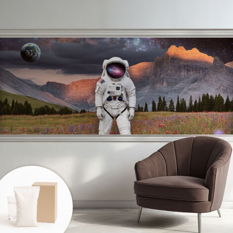 Papier peint intissé avec imprimé pour décoration intérieure pour rénovation a motif - Colle incluse gratuite Paysage cosmique 250x104 cm (1/5)