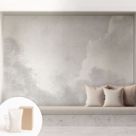 Papier peint intissé décoratif pour salon chambre et cuisine Facile à poser avec colle Nuages subtils 208x146 cm (1/5)