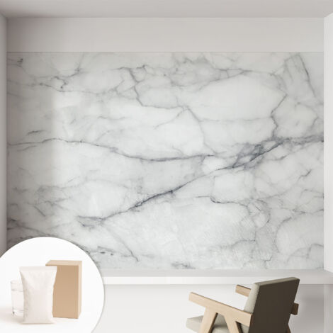 Papier peint intissé mural pour salon chambre à coucher tendance et originale - Colle incluse gratuite Élégance marbrée 152x104 cm (1/5)